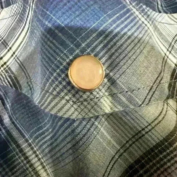 Haband Plaid Button Down with Pearl Snap Buttons Size XL - Picture 4 of 4